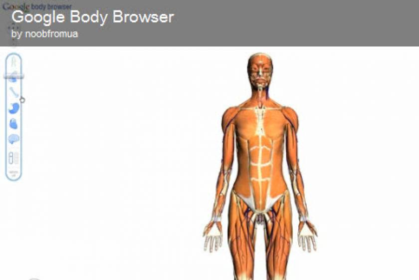 Εξερευνήστε το ανθρώπινο σώμα μέσα από την Google
