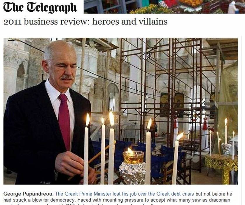 Telegraph: «Ήρωας της χρονιάς ο Παπανδρέου»