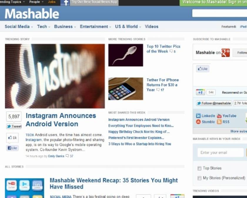CNN: Εξαγοράζει το Mashable έναντι 200 εκ. δολαρίων;