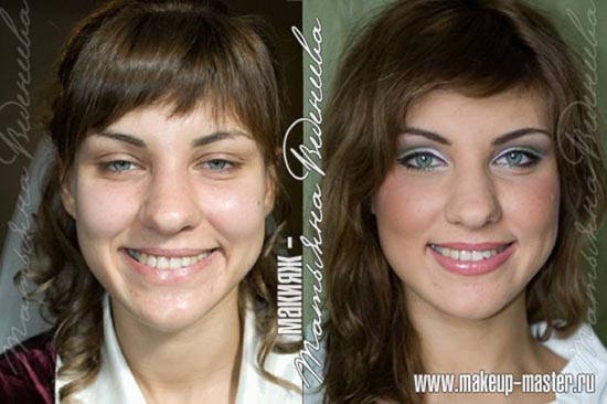 Γυναίκες με και χωρίς μακιγιάζ (pics)