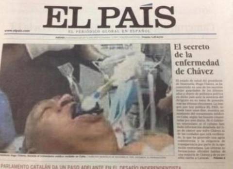 Δείτε την ψεύτικη φωτογραφία του Τσάβες που δημοσίευσε η El Pais