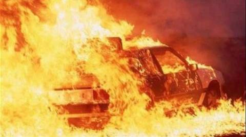 Κρήτη: Αυτοκίνητο έγινε «κάρβουνο»