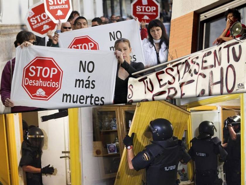 Ισπανία: Πετούν τον κόσμο από τα σπίτια τους με τη βία