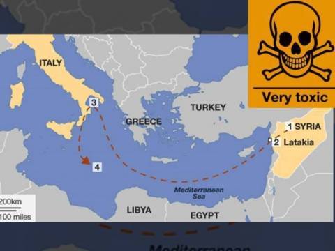ΚΚΕ:Κίνδυνος για τη Μεσόγειο από την καταστροφή των χημικών της Συρίας