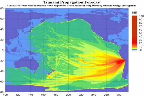 Τo τσουνάμι χτύπησε τμήμα των ακτών της Χιλής