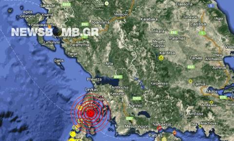 Σεισμός 3,2 Ρίχτερ νότια της Λευκάδας