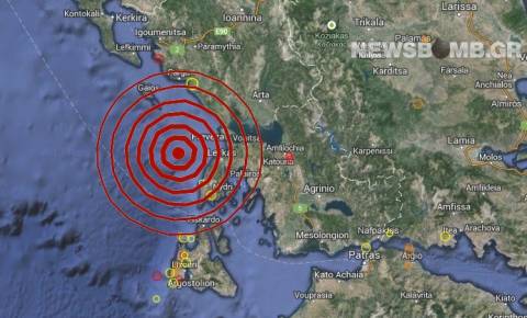 Σεισμός 4,1 Ρίχτερ δυτικά της Λευκάδας