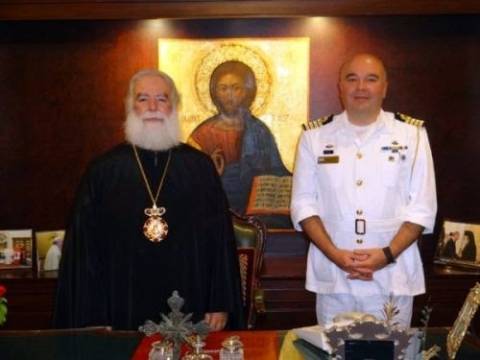 O νέος Ακόλουθος Άμυνας στο Κάιρο στον Πατριάρχη Αλεξανδρείας