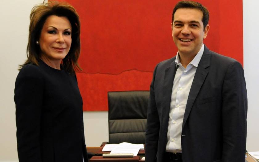 Tsipras meets with Gianna Angelopoulos