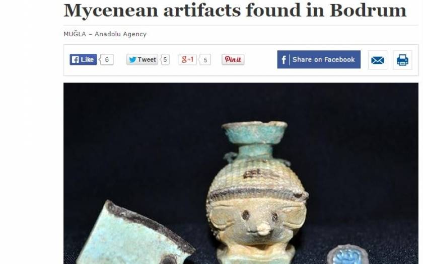 Βρήκαν αντικείμενα από τη Μυκηναϊκή περίοδο στην Αλικαρνασσό