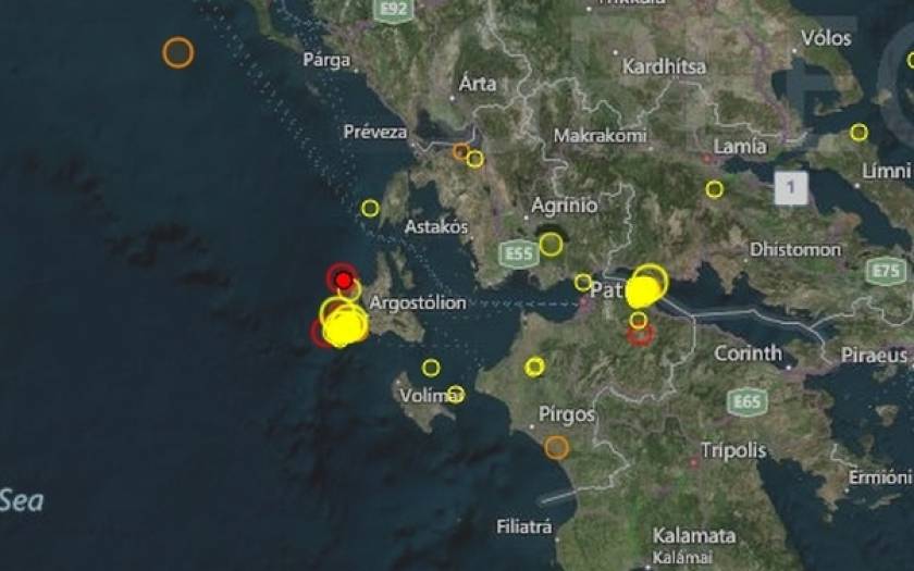 4.1R earthquake north of Argostoli in Cephalonia