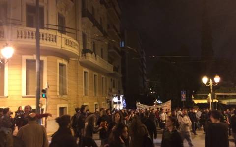 Επεισόδια στην πορεία των φοιτητών στο κέντρο της Αθήνας