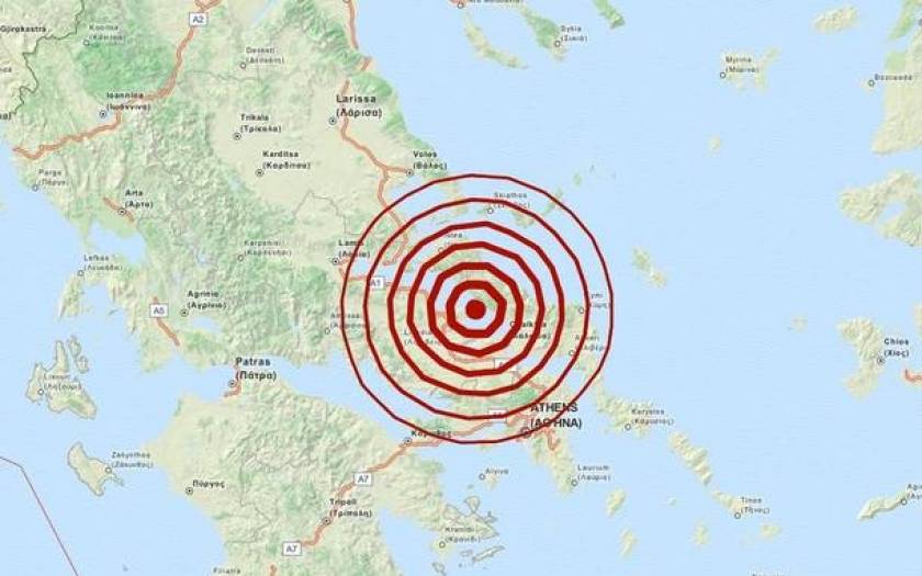 Землетрясение 5,1 баллов возле Халкиды