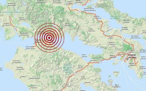 Σεισμός 3,7 Ρίχτερ βόρεια του Αιγίου