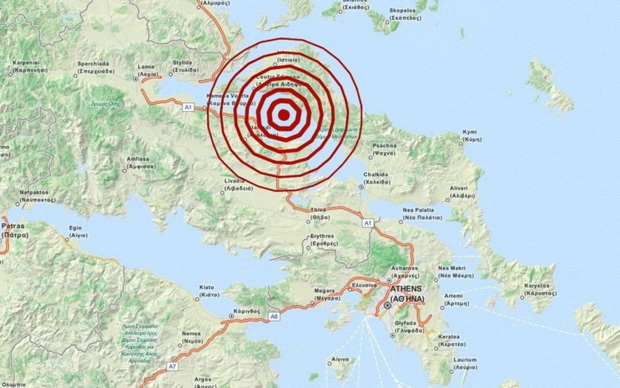 Σεισμός 3,5 Ρίχτερ ανατολικά της Αταλάντης