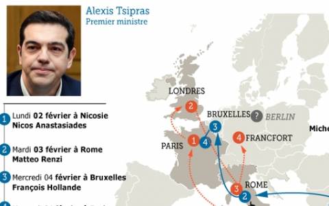 Le Figaro: Έφτιαξε χάρτη με τα δρομολόγια Τσίπρα- Βαρουφάκη