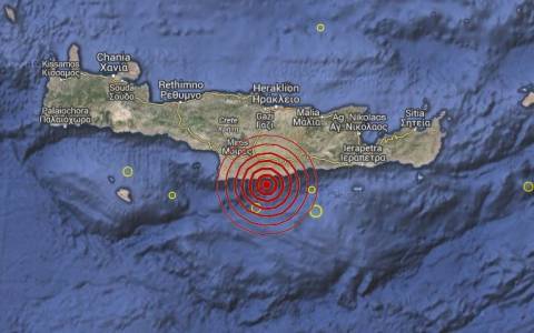 Σεισμός 3,2 Ρίχτερ νότια του Ηρακλείου