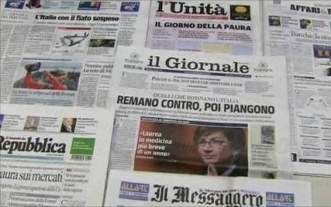 Μεγάλο το ενδιαφέρον του ιταλικού Τύπου για τη συμφωνία του Eurogroup