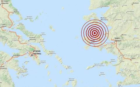 Σεισμός 4,1 Ρίχτερ μεταξύ Χίου και Λέσβου