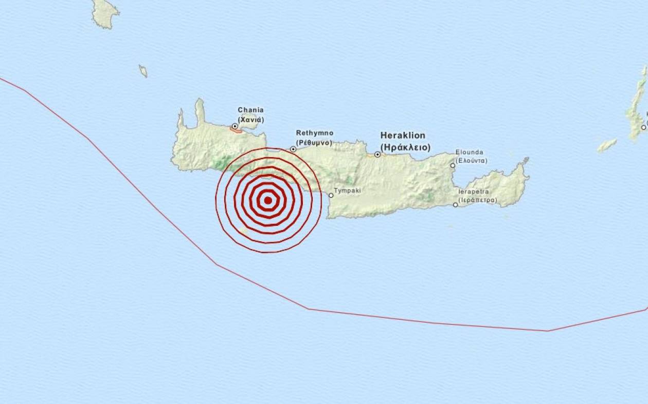 Σεισμός 3,3 Ρίχτερ νότια της Κρήτης