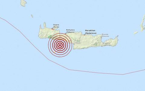 Σεισμός 3,3 Ρίχτερ νότια της Κρήτης
