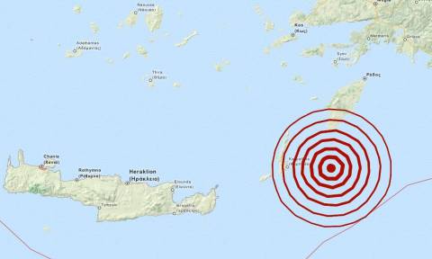 Σεισμός 4,4 Ρίχτερ ανατολικά της Καρπάθου