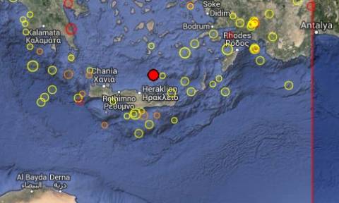 Σεισμός 3,9 Ρίχτερ ανοιχτά της Κρήτης