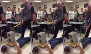 Αποκρουστικό βίντεο: Καθηγητής χτυπά μαθητή στα γεννητικά όργανα με… τσεκούρι!