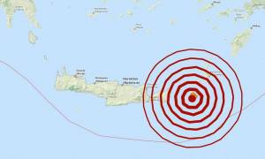 Σεισμός 5,4 Ρίχτερ ανατολικά της Σητείας