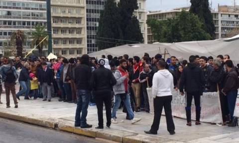 Διαμαρτυρία Σύρων προσφύγων στην Κατεχάκη