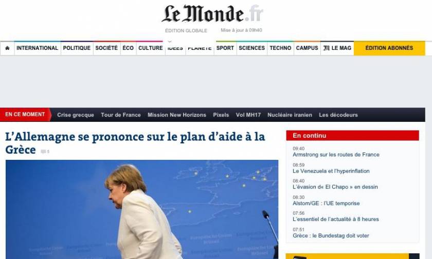 Μνημόνιο 3 - Le Monde: Η συμφωνία θα περάσει από το γερμανικό κοινοβούλιο