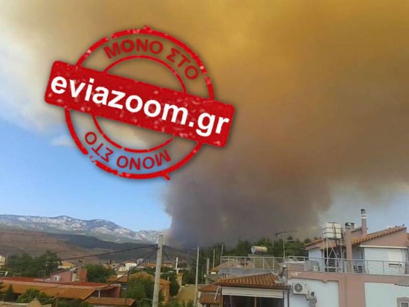 Πυρκαγιά στην Εύβοια - Εκκενώθηκε το χωριό Μακρυκάπα (photo)