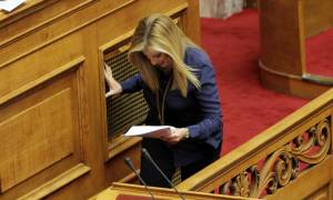 Βουλή: Παραλίγο να πέσει η Φώφη Γεννηματά (pics)