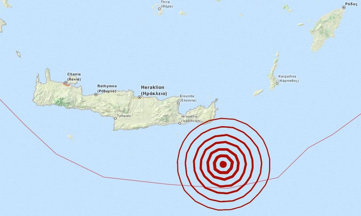 Σεισμός 4,7 Ρίχτερ νότια του Λασιθίου (pics)