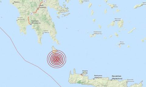 Σεισμός 3,6 Ρίχτερ νότια των Κυθήρων (pic)