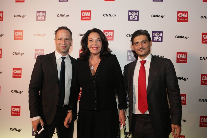 Ο κ.Greg Beitchman, CNN International Vice President με την κυρία Κατερίνα Παναγοπούλου και τον Δημήτρη Γιαννακόπουλο 