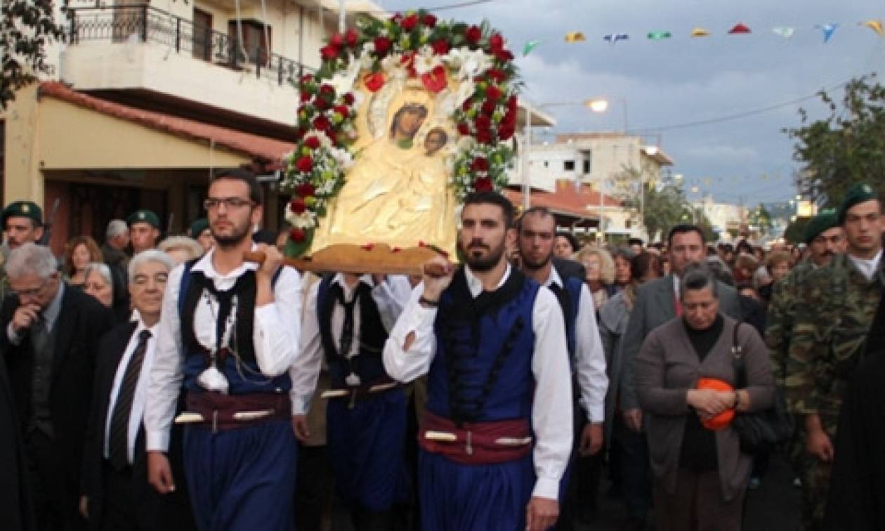 Η Παναγία Βηματάρισσα από την Μονή Βατοπεδίου στην Κίσαμο