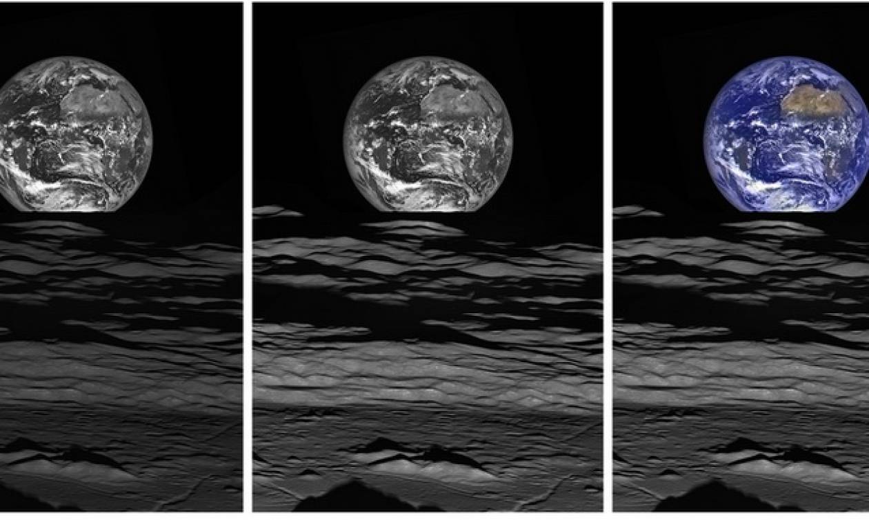 Луна отражение земли