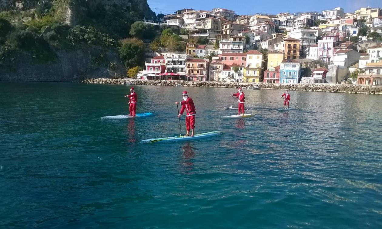 Πάργα: Οι Άγιοι Βασίληδες έφθασαν σε...σανίδα του σερφ!