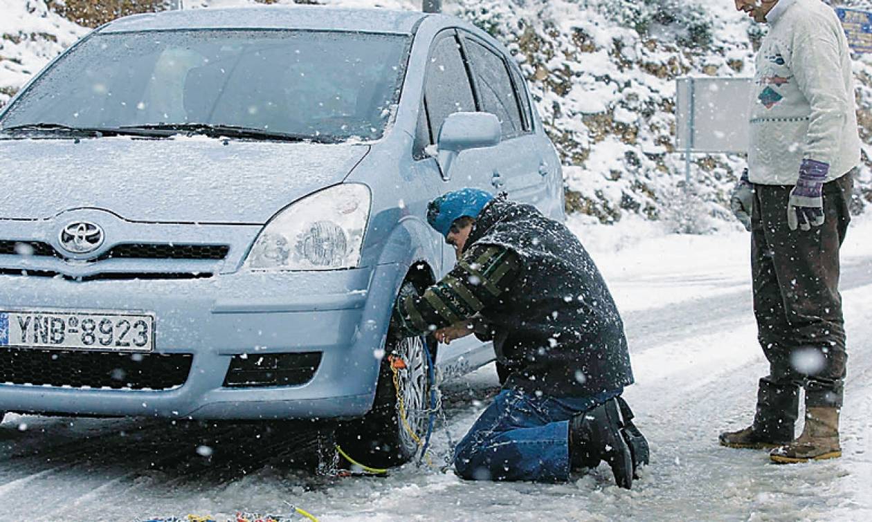 Κακοκαιρία: Με αλυσίδες η κίνηση στο ορεινό επαρχιακό δίκτυο Αχαΐας - Αιτωλοακαρνανίας