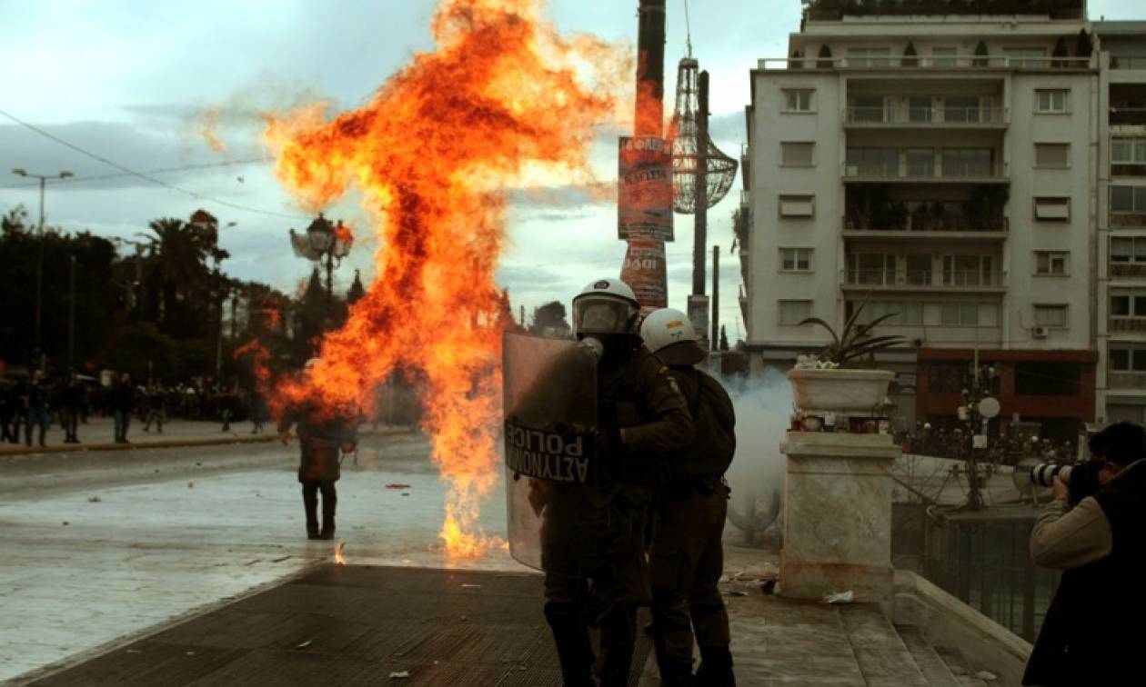 Απεργία - Επεισόδια στο κέντρο της Αθήνας