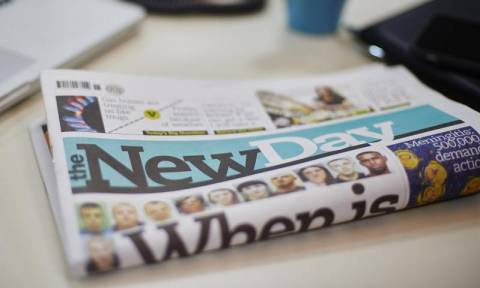 Κυκλοφόρησε η The New Day, η πρώτη νέα βρετανική εφημερίδα έπειτα από 30 χρόνια (vid)