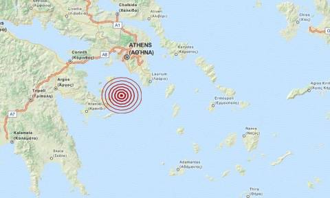 Σεισμός 3,4 Ρίχτερ ανατολικά των Μεθάνων
