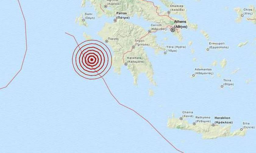 На Пелопоннесе произошло землетрясение магнитудой 4 балла