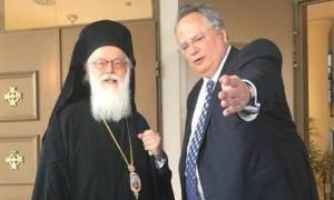 Συνάντηση Κοτζιά με Αρχιεπίσκοπο Αλβανίας Αναστάσιο