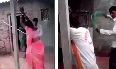 Βίντεο σοκ: Απατημένος σύζυγος μαστιγώνει δημοσίως τη γυναίκα του και τον εραστή της!