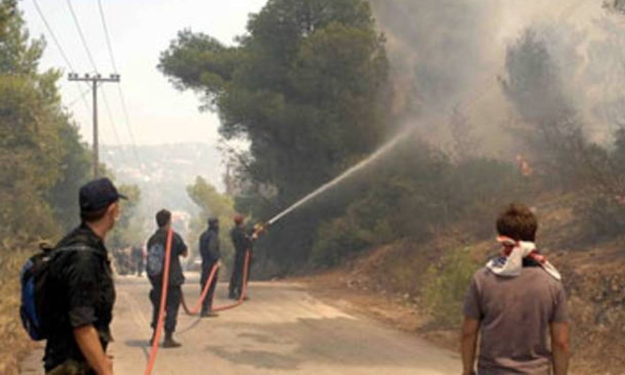 Υπό μερικό έλεγχο η φωτιά στη Ραφήνα