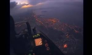 Συγκλονιστικό βίντεο: Η Κρήτη το βράδυ μέσα από ένα... F16!