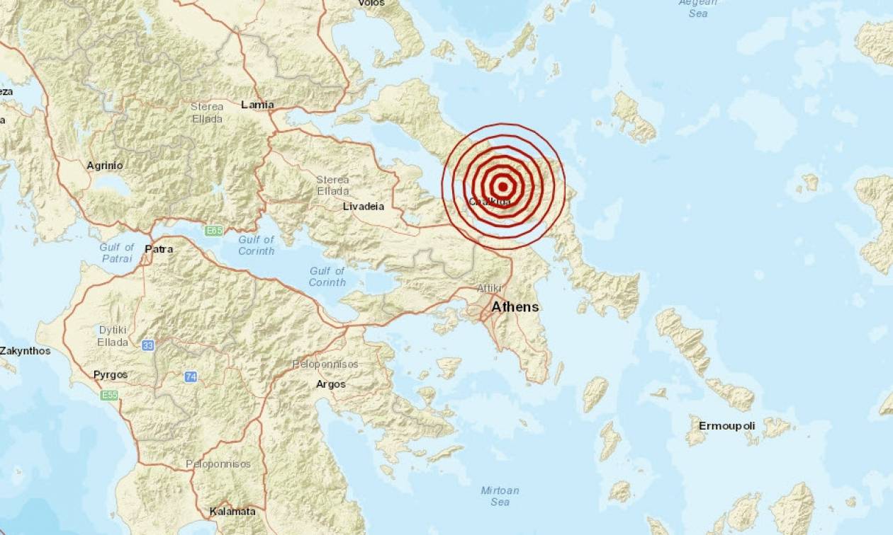 Σεισμός 3,1 Ρίχτερ ανατολικά της Χαλκίδας (pic)