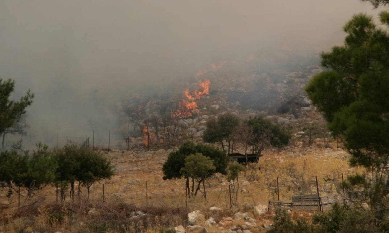 Υπο μερικό έλεχγο η φωτιά που μαίνεται στην Αττική